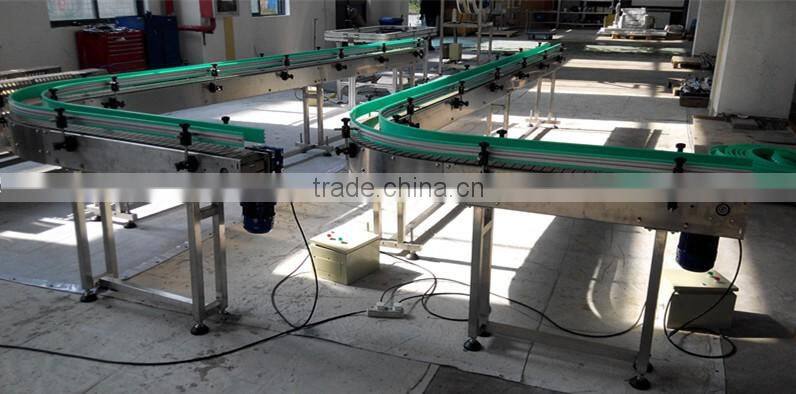 Soft drink transfer turning conveyor/curved chain conveyor