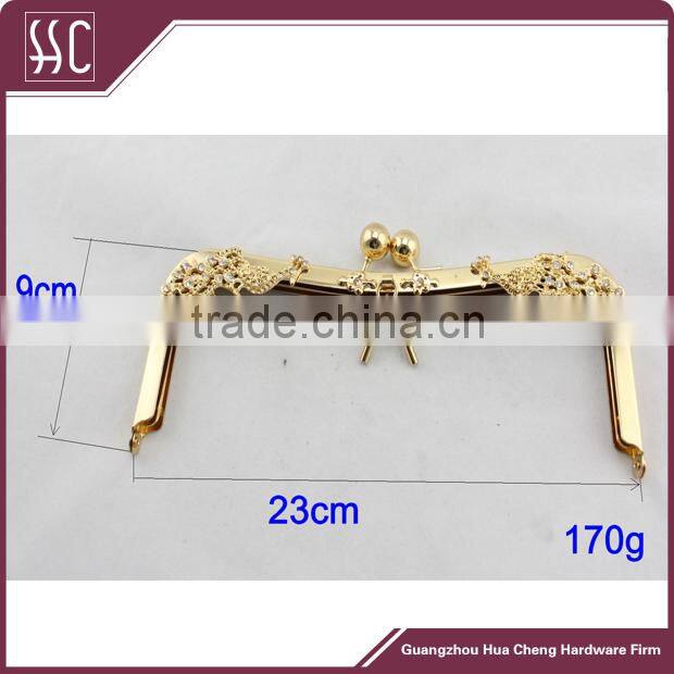 peafowl decorative metal frame clutch frame