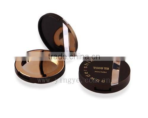 Glod brown elegant compact powder case in packaging boxes