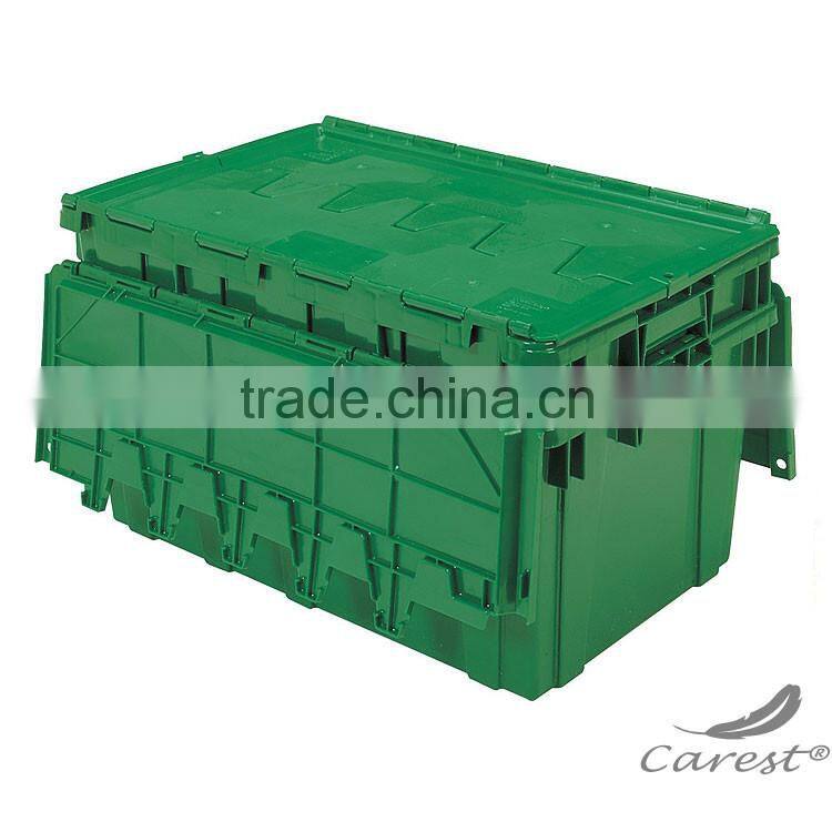 Plastic Lid Flip Top Storage and Distribution Plastic Tote