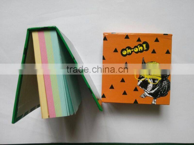 Hard cover memo pad wirh 4 color inner