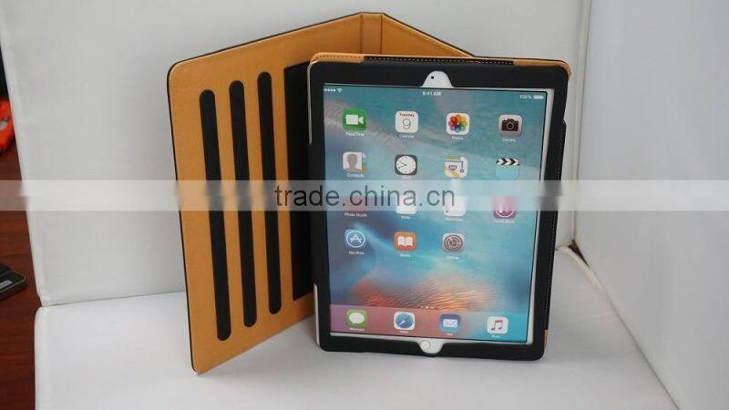 Amazon hotsale card slots stand business handheld protect leather cover for ipad pro 9.7 inch