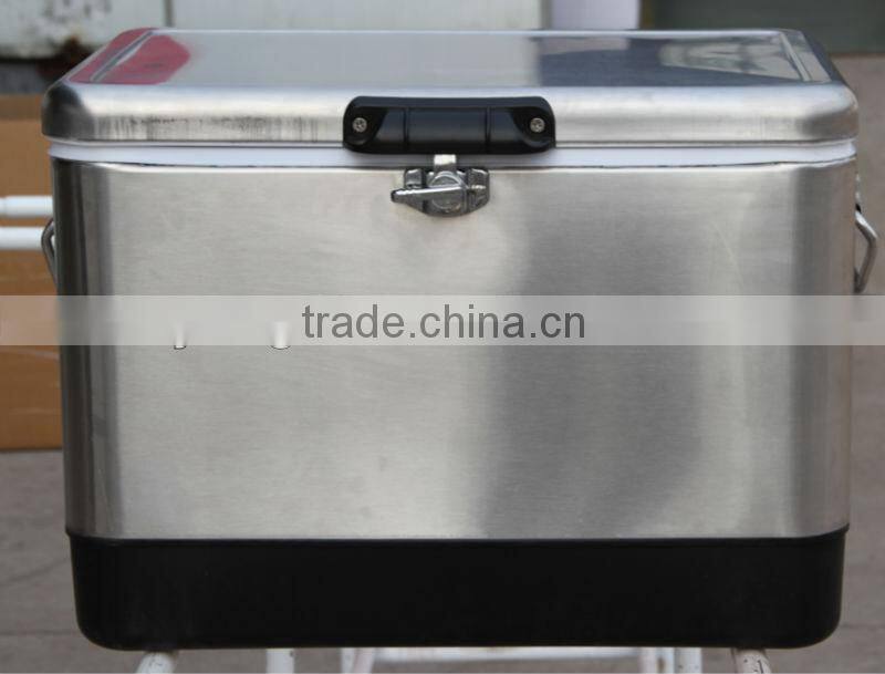beverage retro metal ice cooler box