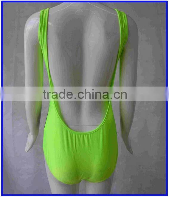 Sexy high waist bikini one piece japanese girls shiny sewing swimsuit