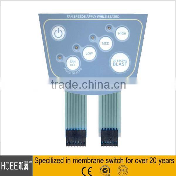 metal dome click feedback membrane switch keypad