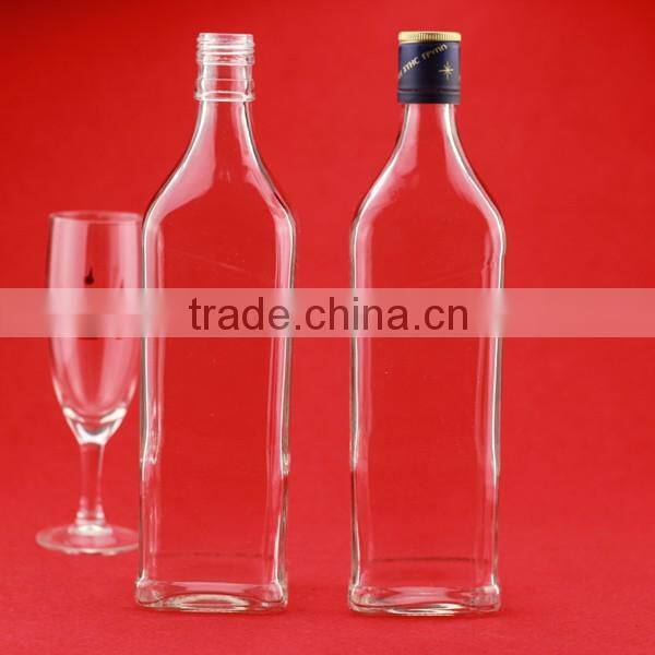 Workable price black logo printed bottles frosted Mexico tequila bottles 750ml drinking empty bottles