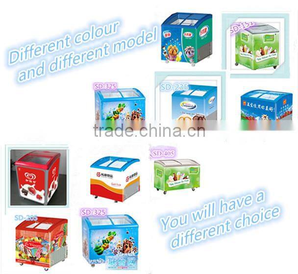 ELECTRIC commercial ice cream chest display freezer with counter swing door
