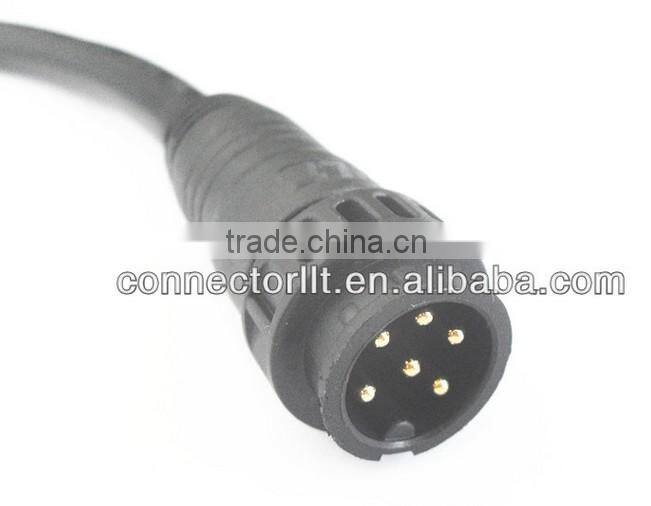 led light components electrical waterproof male female connector with cable