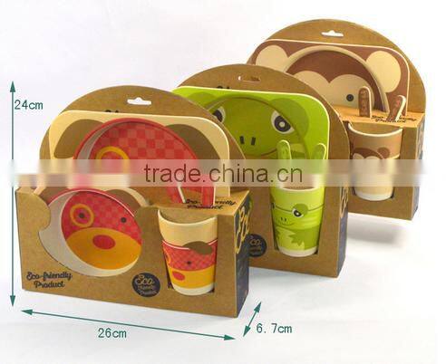 Frog shape melamine children dinner set