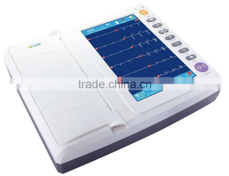 Best Price of CE Marked Digital 12 Channel 12 Leads Portable ECG Machine with Bulid-in Printer