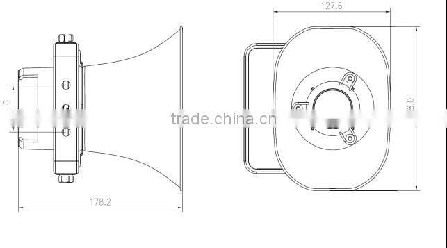 SPH-710T Waterproof 10W 5W 2.5W public address horn speaker