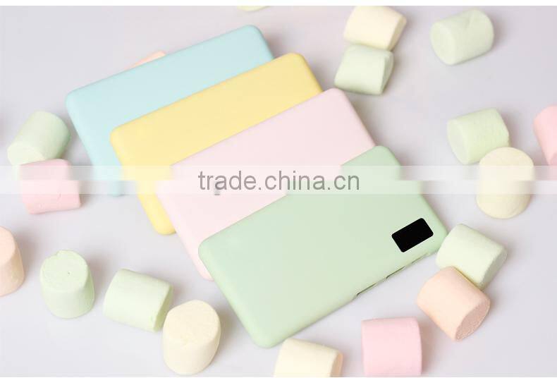 2015 High quality real capacity 10000mah slim power bank with LCD display function of travel tourism