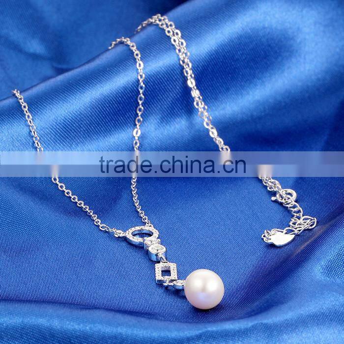 925 Sterling Silver Freshwater Pearl Necklace Designs Necklace SNE122W