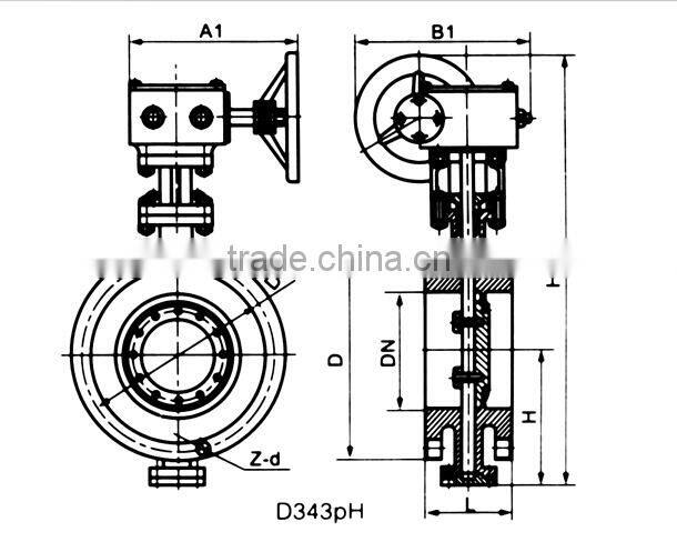 Cast Iron Flange Resilient Seated Wafer Butterfly Valve