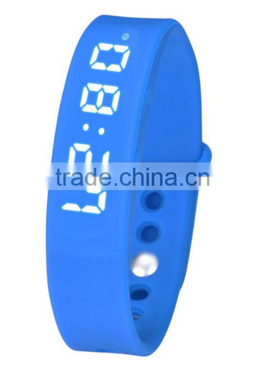 3D Pedometer sleep monitor Temperature calorie sports Silicone LED Smart watch