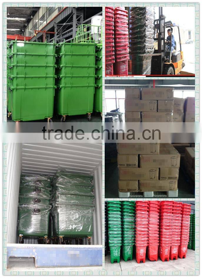 EN840 Standard plastic automatic dustbin with wheels