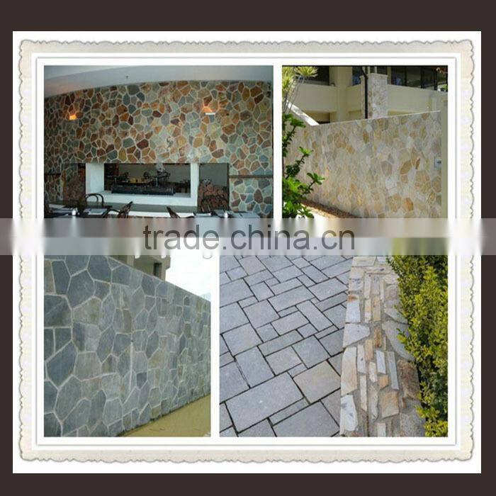 Yellow irregular loose stone decorative wall material