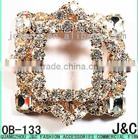 2016 square shaped crystal stone shoe ornament shoe buckle shoe trim
