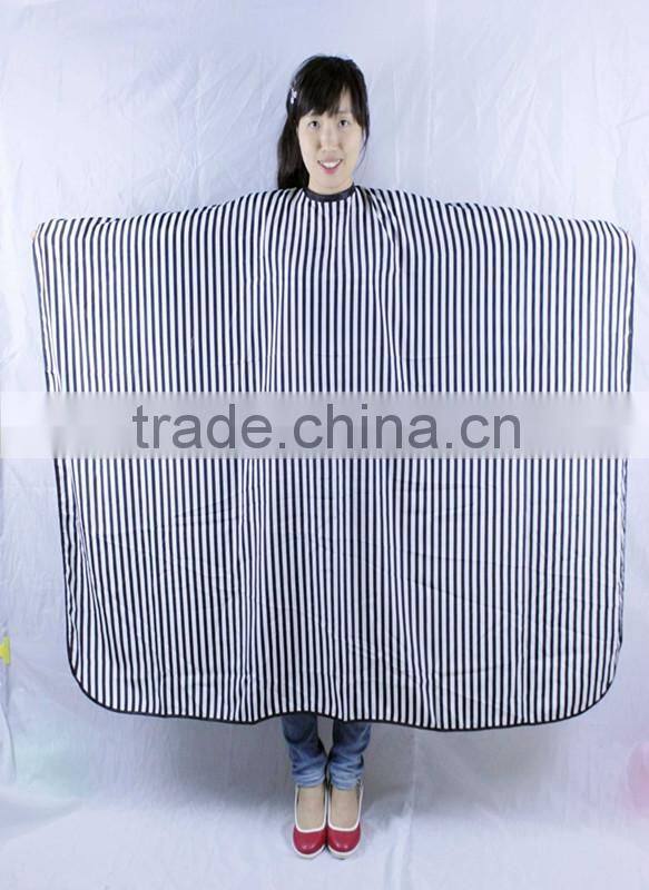 cheapest professional highest quality polyester,waterproof & oil, metal snap neck Closure hairdressing cape