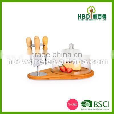 Cheese board with plastic cover , cheese dome