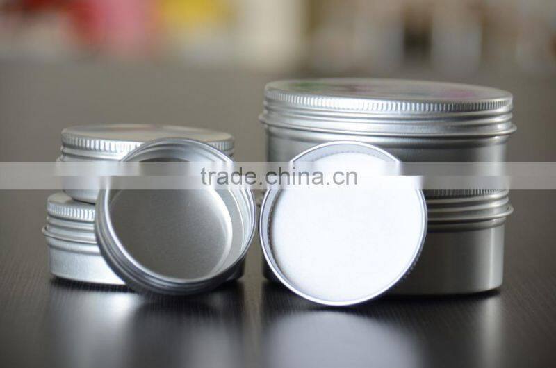 china supplier hair aluminum box cream jar 10ML 30ML 50ML 60ML