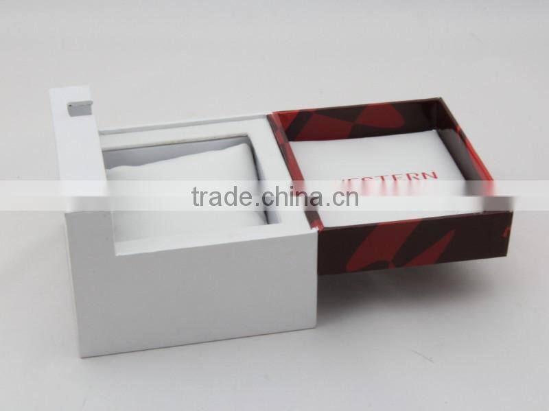 Unique custom watch box packaing with metal plate Logo