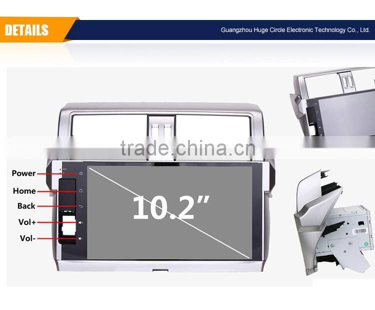 10.2 Inch 2 din Microphone control panel Android car gps dvd player for toyota