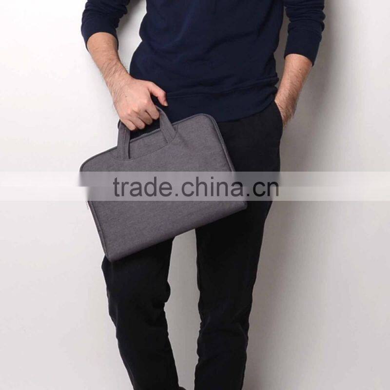 Multifunction laptop shoulder strap bag briefcase premium denim fabric 11-15 inch notebook computer for macBook case B022845(1)