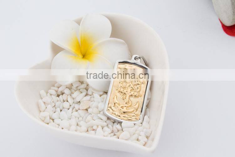 Wholesale stainless steel anchor pendant for man