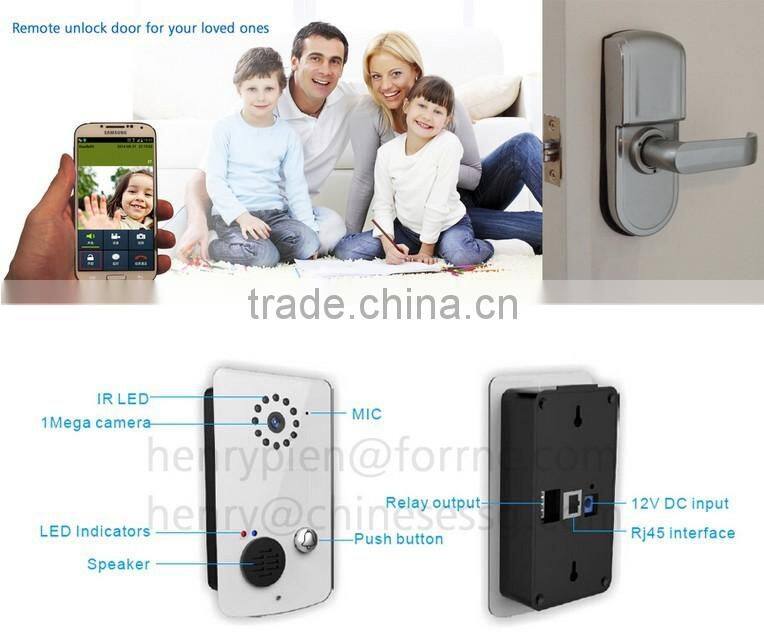 APP remote control IP intercom camera for you to see your visitors on your smartphone