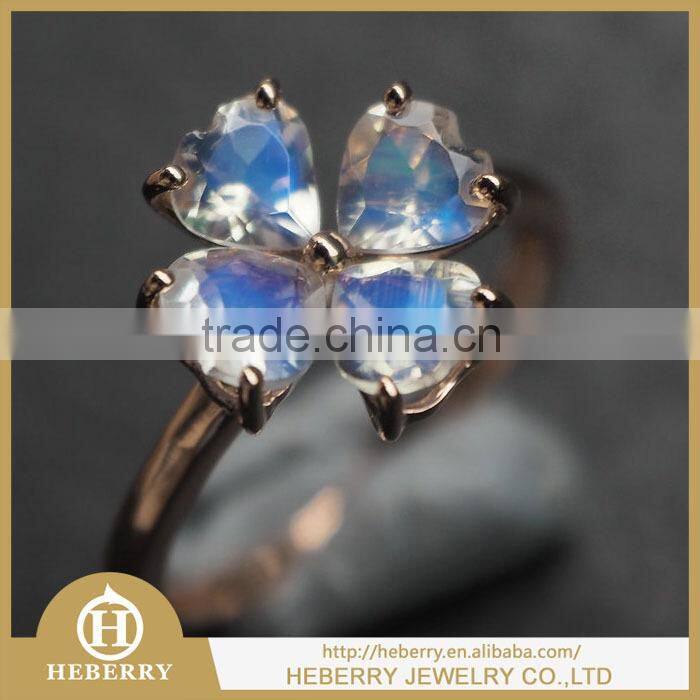 elegant china manufacture gemstone ring flower shape