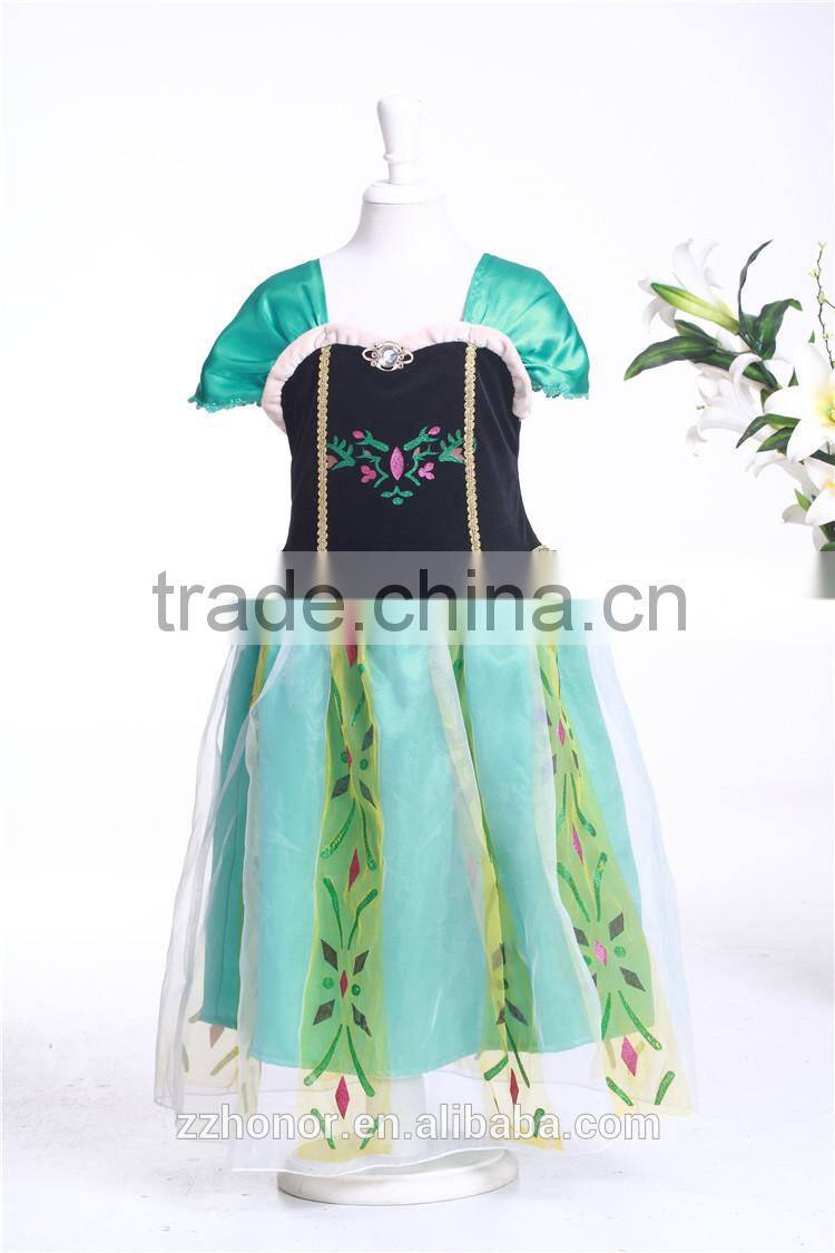 ELSA ANNA dress in frozen, pricess wedding dress, party dress, cosplay costume, girl skirt