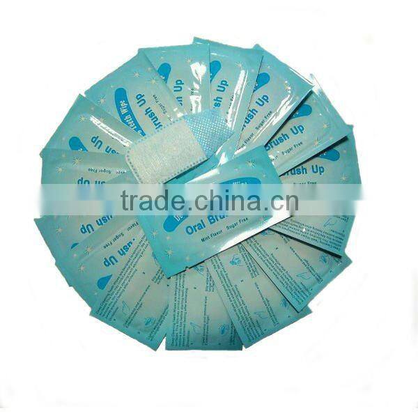 Teeth Wipe--teeth cleaning, without toothbrush or water,wine wipe,brush up