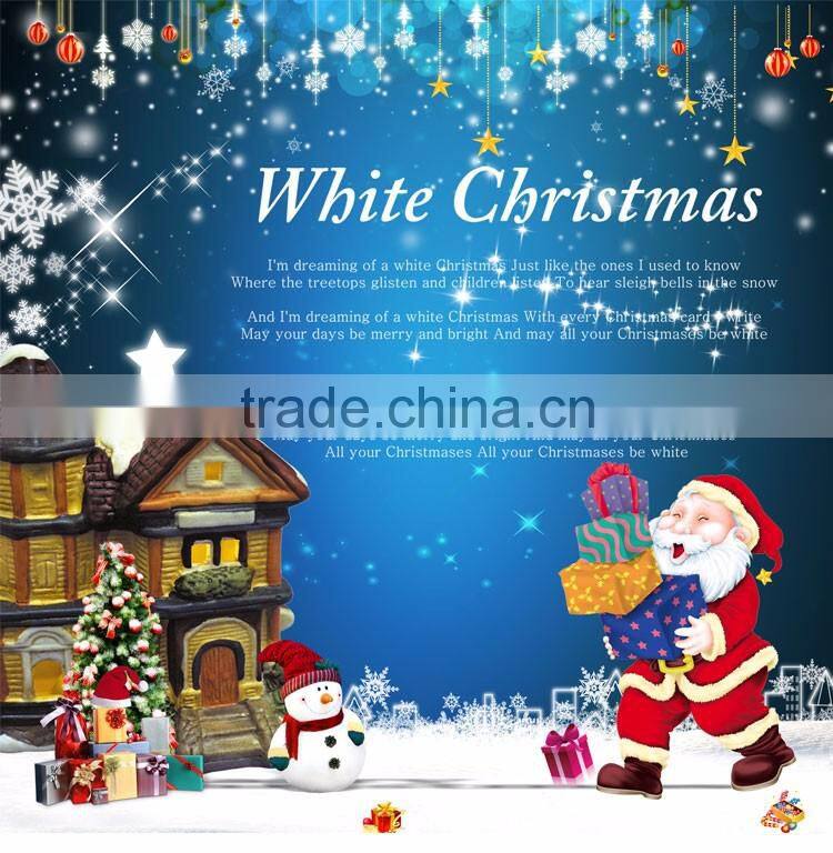 Wooden christmas decorated wooden house