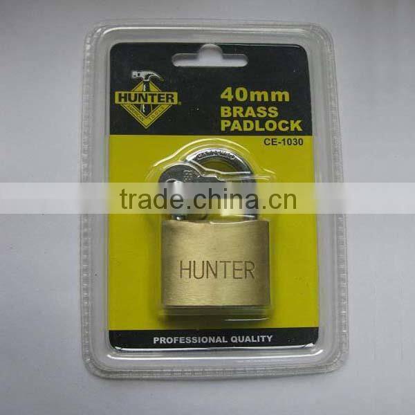 Brass Pad Lock with blister card packing