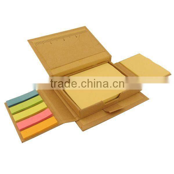 Sticky memo notepad high quality PU notebook