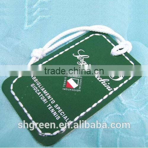 Smooth embossed leather luggage bag hangtag