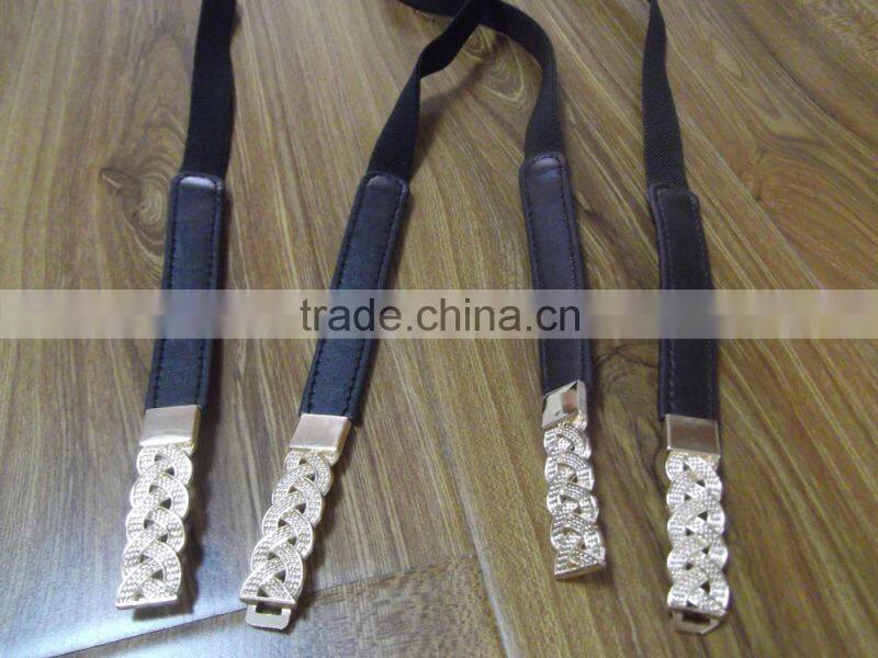 leather elastic stretch beltceinture belt