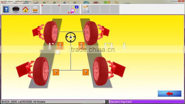 3d wheel alignment machine with multi languages and car data