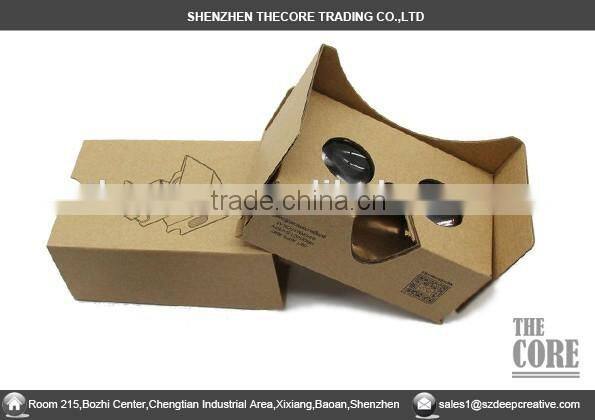 cheap price Paper cardboard VR box,DIY google cardboard VR 2.0 MAX 6 inch paper VR box 3d virtual reality glasses