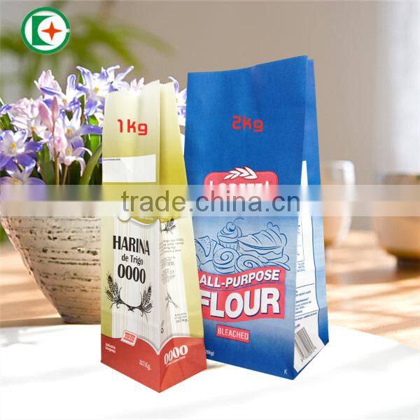 Wheat flour packaging paper bags full printing flour paper bag