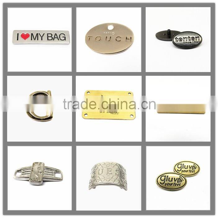 Custom Logo Tag Metal Blank Shoelace Charm