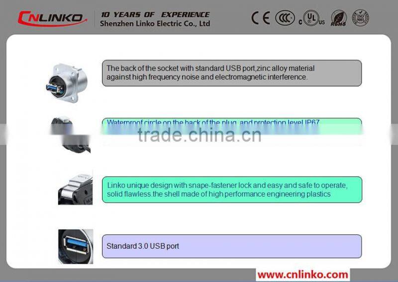 China Cable Connector Cheapest usb 3.0 A Male to Micro B Male Adapter Cnlinko Usb Connector Solder Type