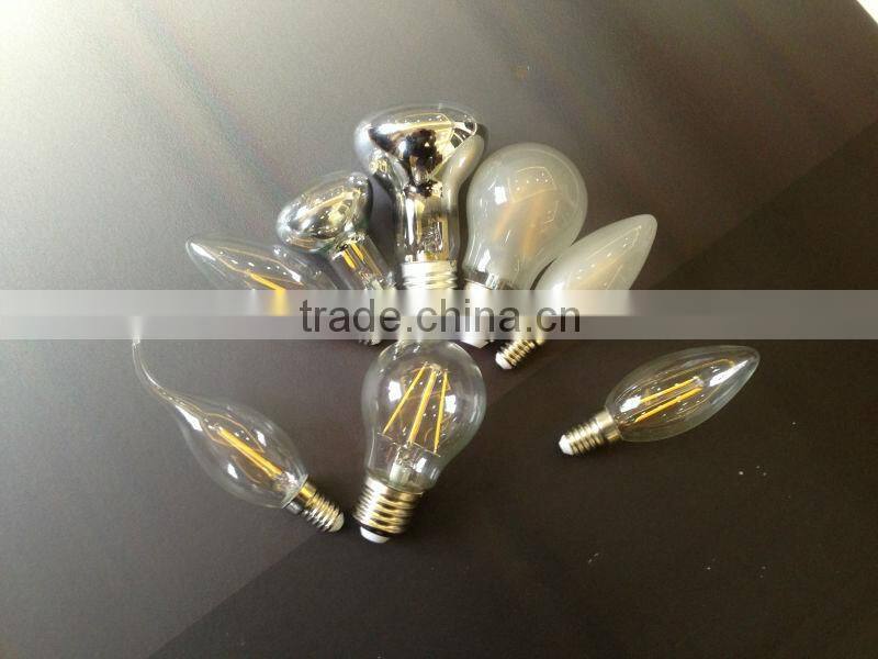 A60 4W E27 LED Filament Bulb 360 degree with high lumen CE,ROHS,ERP,GS