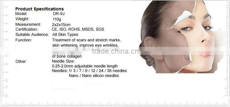 Rechargeable electric microneedle therapy system mesotherapy pen & microneedle gun