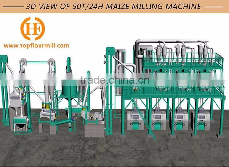 50t maize flour milling machine in Africa