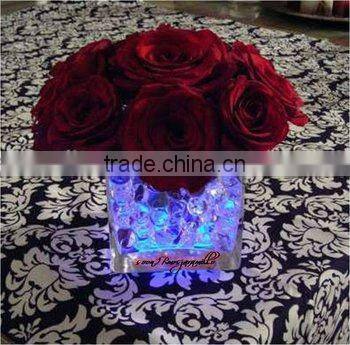 The purple deco beads for silk flowers arrangement