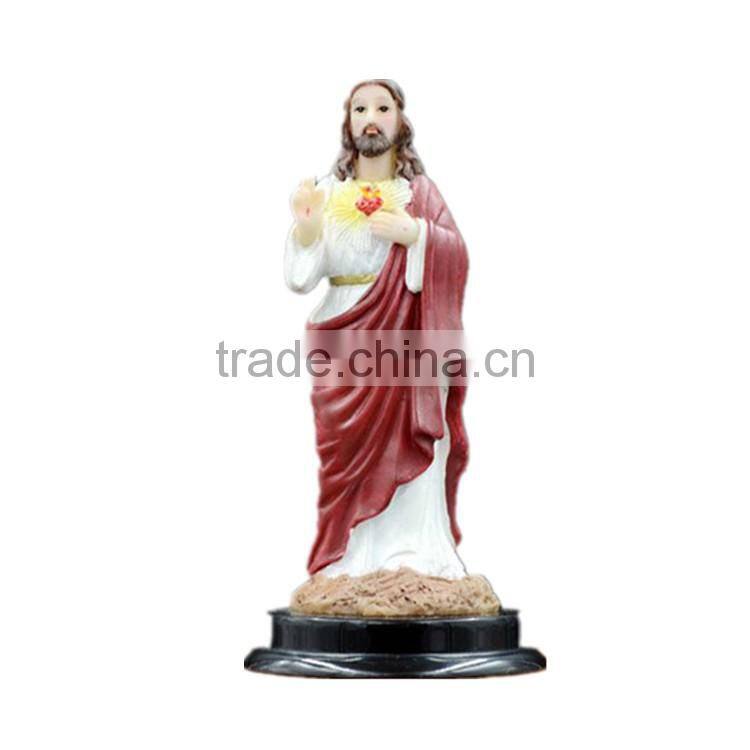 Custom Religious Sacred Heart of Resin Jesus Statue