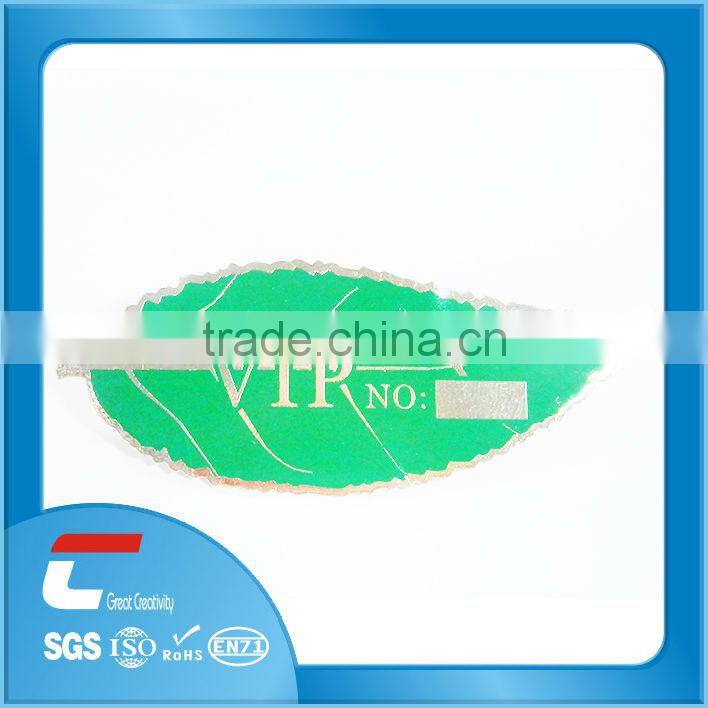 printed pin metal name tag/metal vip card