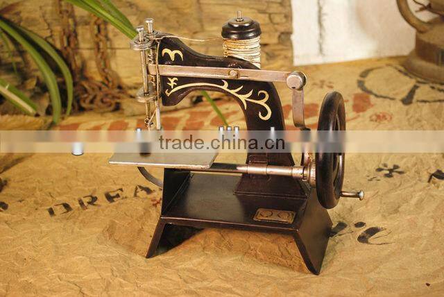 Antique sewing machine metal model imitation with paint